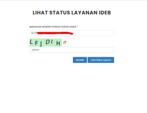 Data Isi Kolom Nomor Pendafatarn