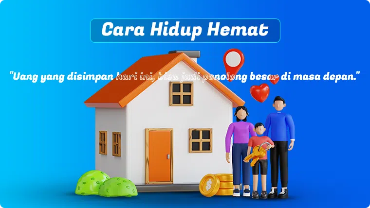 Ilustrasi Gambar Keluarga Hidup Hemat